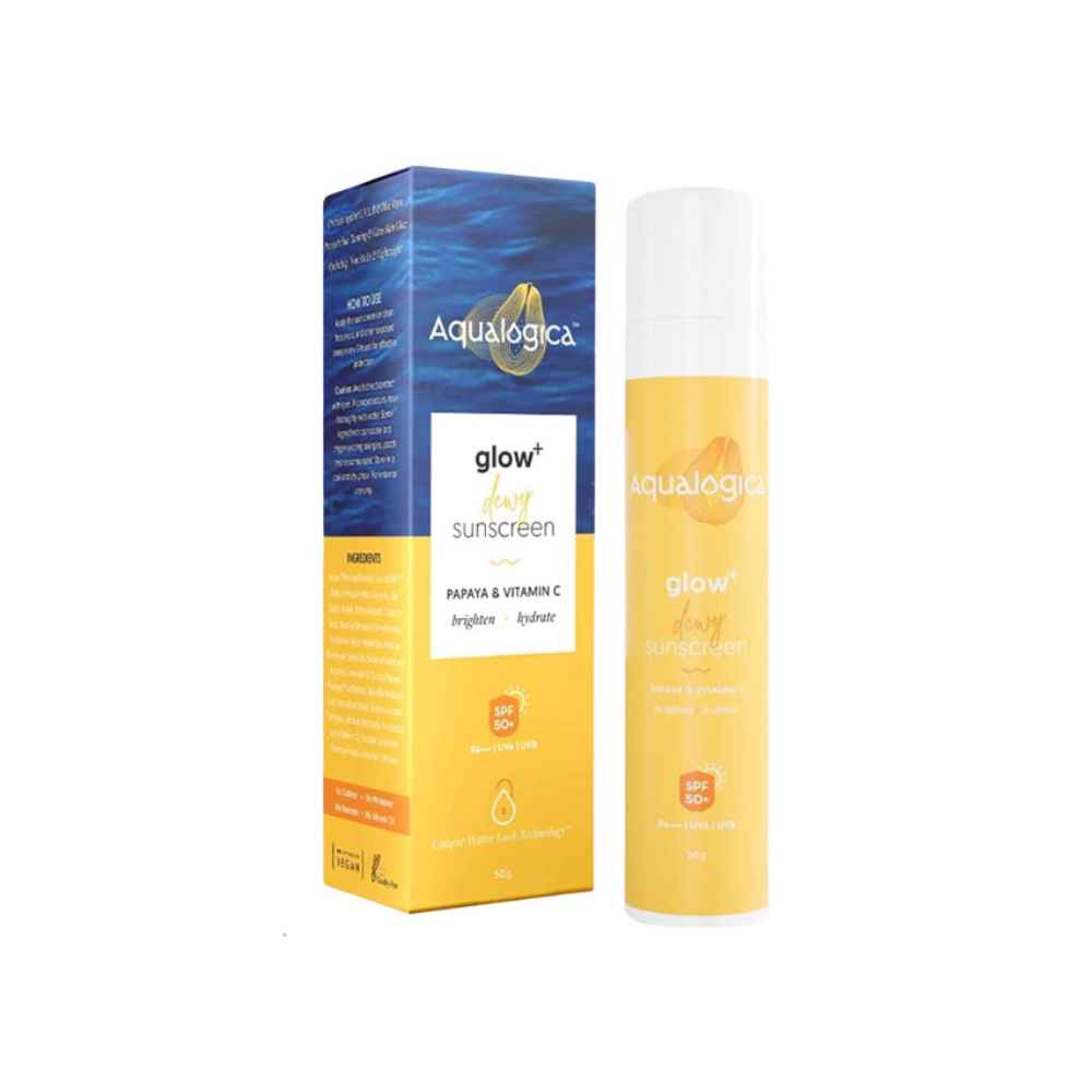 Glow+ Dewy Sunscreen Gel In-Vivo Tested SPF 50+ PA++++ with Papaya & Vitamin C