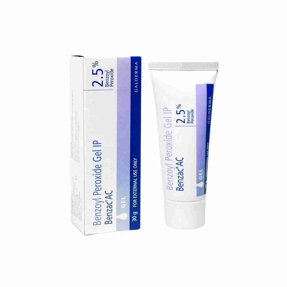 Galderma Benzoyl Peroxide Gel IP Benzac AC 2.5%