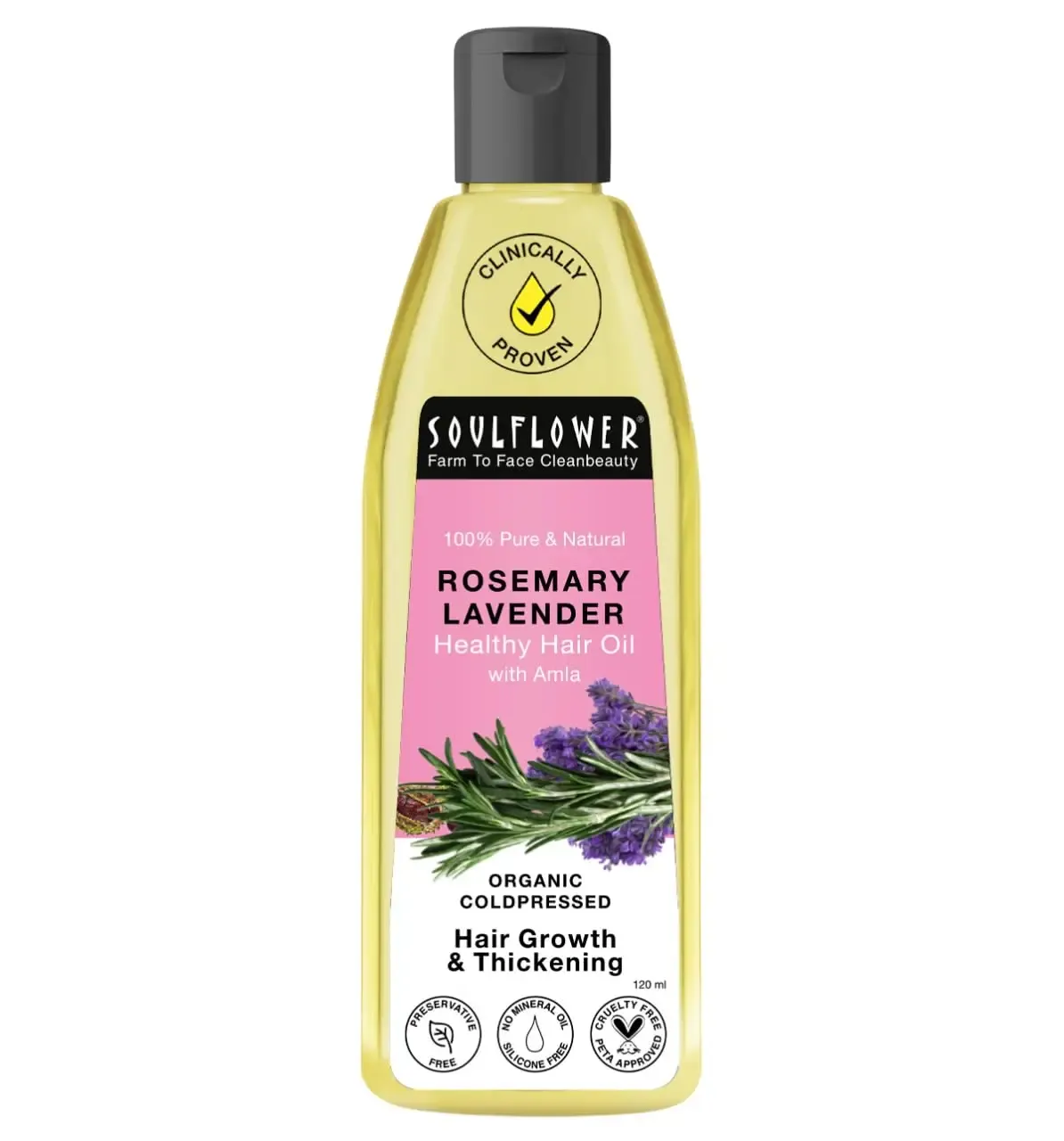 Soulflower Rosemary Lavender Healthy Hair Oil