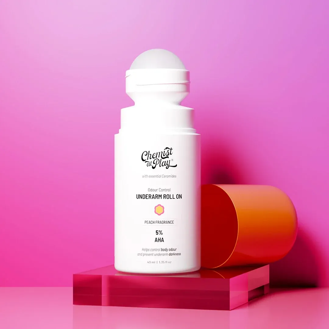 Chemist At Play 5% AHA Underarm Roll On- Peach